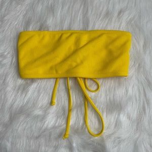 Sunshine Yellow Bandeau Bikini Top